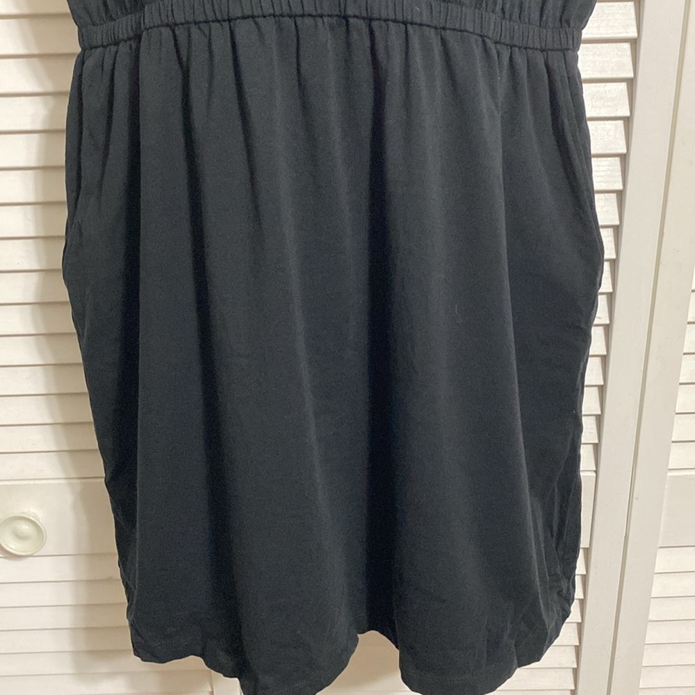 Calvin Klein graffiti print elastic waist and side pocket T-shirt dress - Picture 3 of 10